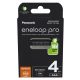 Panasonic Eneloop PRO R03/AAA 930mAh BK-4HCDE-2BE 1,2 V Ni-Mh baterie reîncărcabilă, set de 4 bucăți