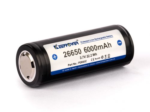 Baterie reîncărcabilă Li-Ion protejată Keeppower 26650, 6000 mAh P2660C