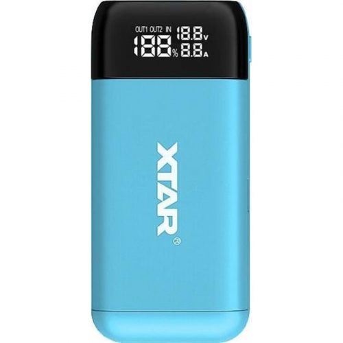 XTAR PB2SL încărcător pentru acumulatori și power bank - albastru